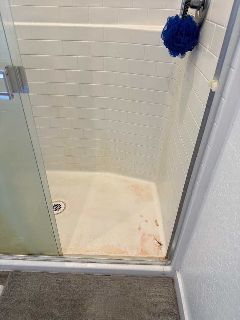 Shower before a New Star deep cleaning