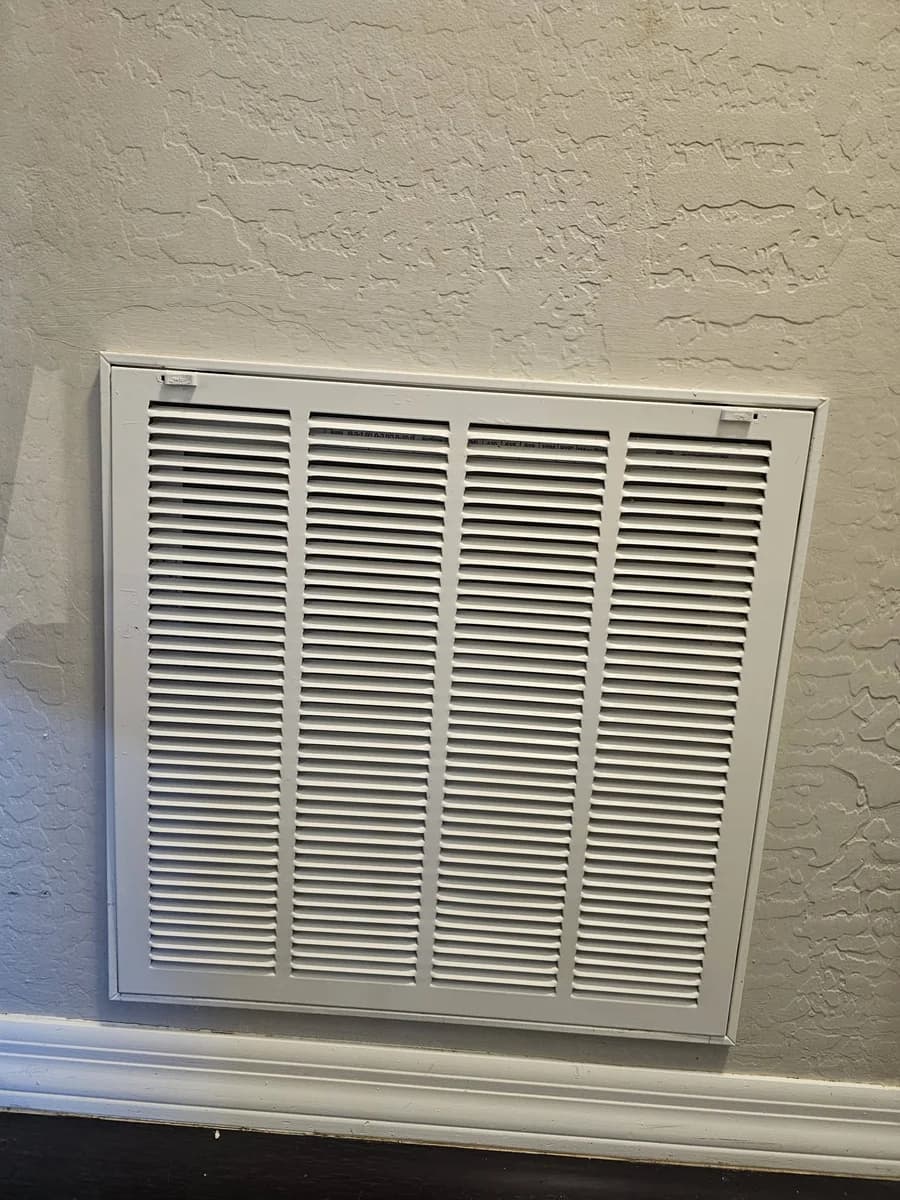The same vent cover cleaned after detail work